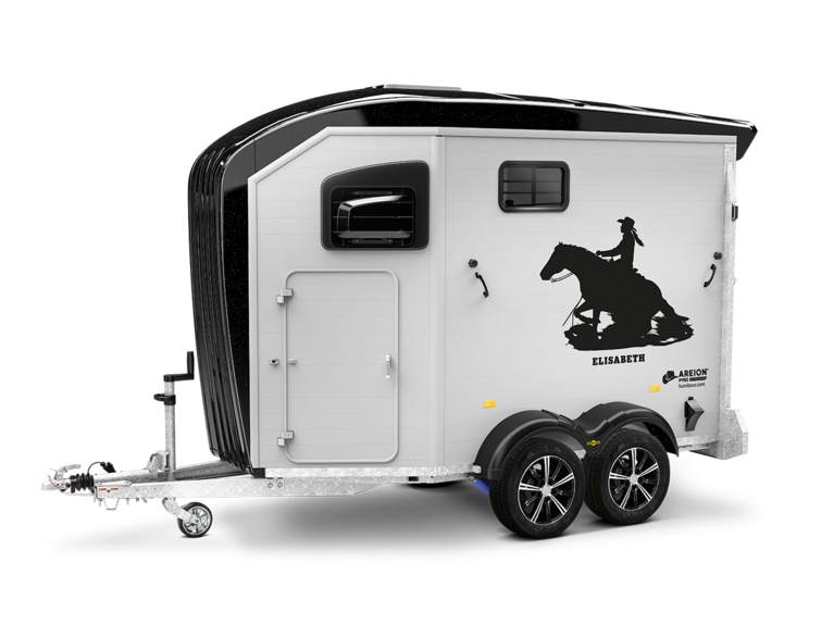 Humbaur Areion Pro Western Edition zijaanzicht met zwarte poly onderdelen | © Humbaur GmbH