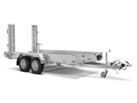 Trailer Tandem axle with steel ramps in detail