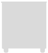 Lift platform trailer with box body silhouette backside