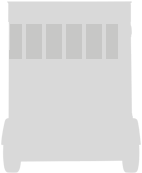Enkelasser aanhangwagen PurFerro - zonder inrichting silhouet achteraanzicht